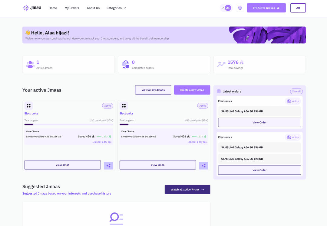 Jmaa - Smart Group Shopping Platform
